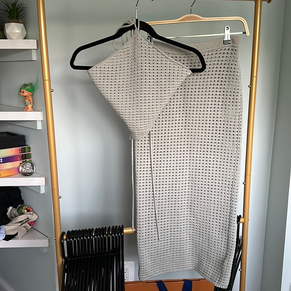 Reformation Woven Knit Two Piece Set